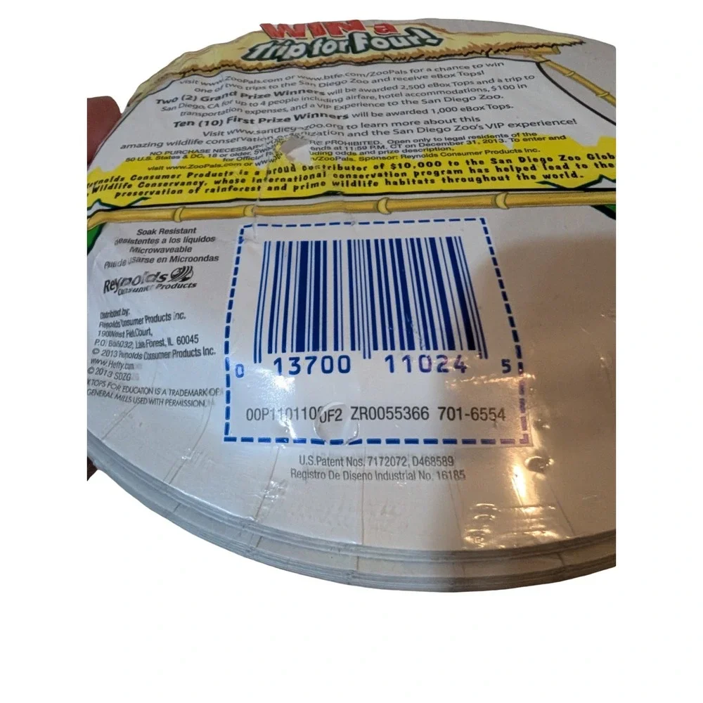 Hefty Zoo‎ Pals Tiger Plates 20ct Sealed Vintage Rainforest Pack Not Opened